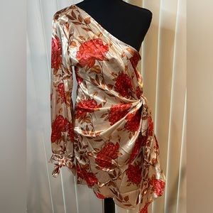 SHEIN FLORAL SILK DRESS